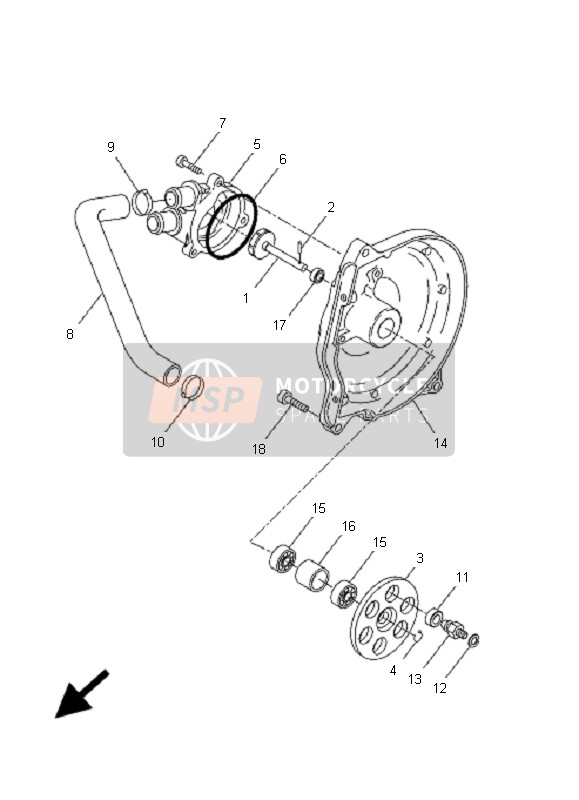 Yamaha YQ50R AEROX 2005 WASSERPUMPE für ein 2005 Yamaha YQ50R AEROX